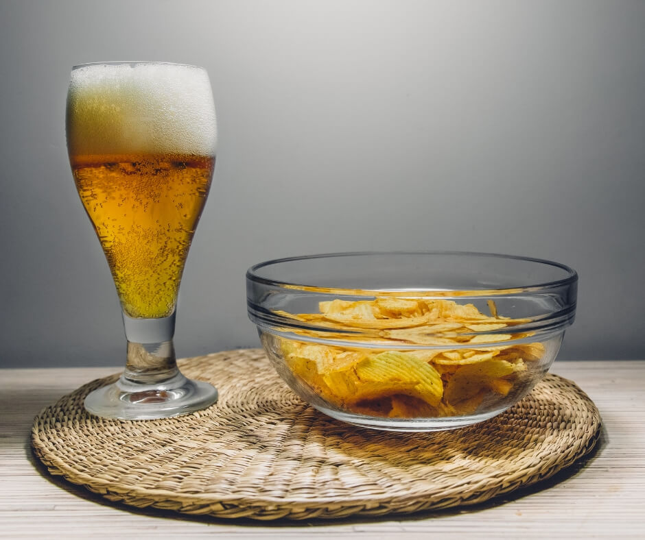 beer and chips eating everything in moderation